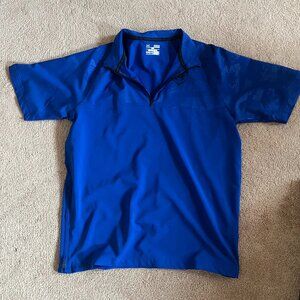 Under Armour BP Jacket Shirt – Men's Medium, Blue, 1/2 Sleeve Zip Coach Pullo
